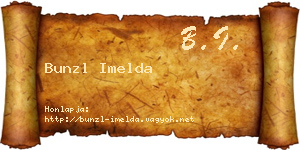 Bunzl Imelda névjegykártya